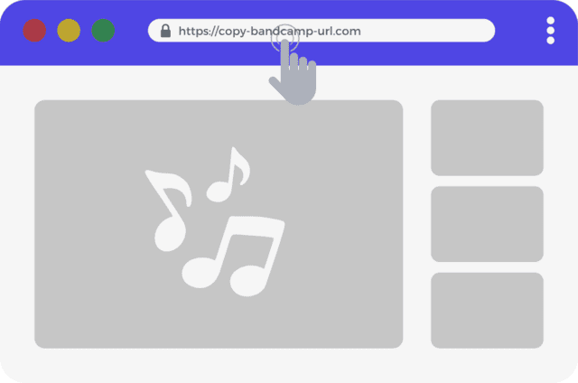 Copy the Bandcamp URL